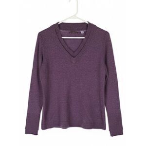 Cullen cashmere womens medium purple 100% cashmere sweater quite luxury
